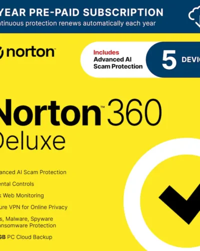 Norton - 360 Deluxe (5 Device) Antivirus Internet Security