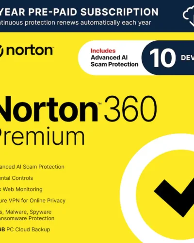 Norton - 360 Premium (10 Device) Antivirus Internet Security
